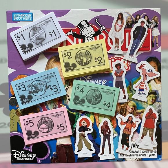Hasbro Parker Brothers 2007 Y2K Disney Channel Edition Monopoly Junior Complete - Picture 8 of 9